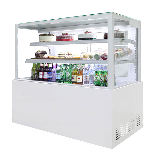 세경냉동 SKJRF-B150B 업소용 제과쇼케이스 2단 3단  카페 음료 샌드위치 진열 냉장고 화이트 1500 x 650 x 1200mm