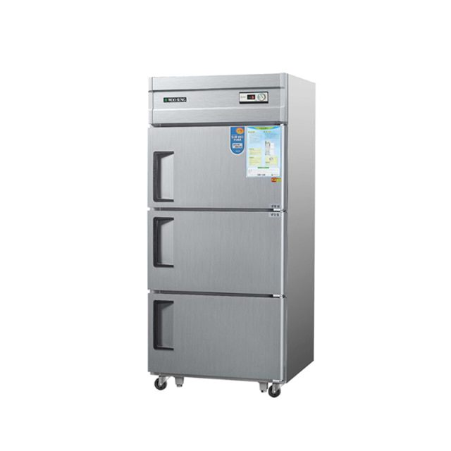 우성 업소용 냉장고 전체 스텐 3도어 냉장 2 냉동 1 수직형 직냉식 디지털 아날로그 850 x 750 x 1900mm  CWS-832RF