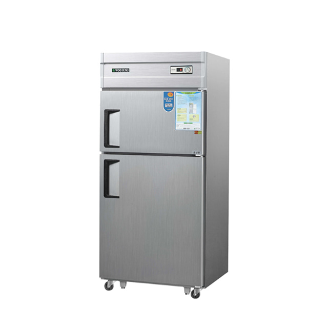 우성 업소용 냉장고 전체 스텐 2도어 냉장 2 냉동 1 수직형 직냉식 디지털 아날로그 850 x 750 x 190mm CWS-830RF