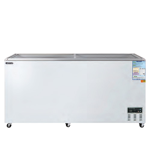 그랜드 우성 CWSM-570FAD 업소용 냉동 쇼케이스 디지털 아날로그 유리 도어 냉동고 평대 아이스크림 냉동 식품 보관 525L 1600x700x870mm