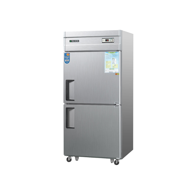 우성 업소용 냉장고 전체 스텐 2도어 절반 냉장 냉동 수직형 직냉식 디지털 아날로그 850 x 750 x 1900mm CWS-800RF