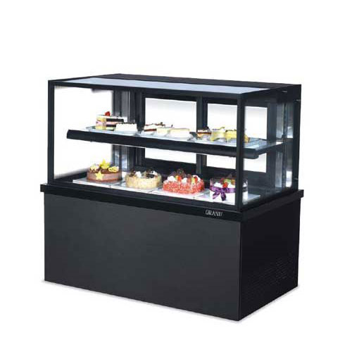 그랜드 우성 GWBKRF07CF 업소용 제과 쇼케이스 베이커리 델리 카페 케익 냉장고 사각형 블랙 2단 일반페어 LED 700x650x1100mm